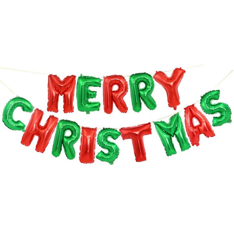 イベント・クリスマス装飾｜メリークリスマスホイルバルーンセット