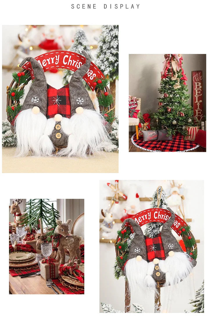 イベント・クリスマス装飾｜人形付き屋内用装飾リース