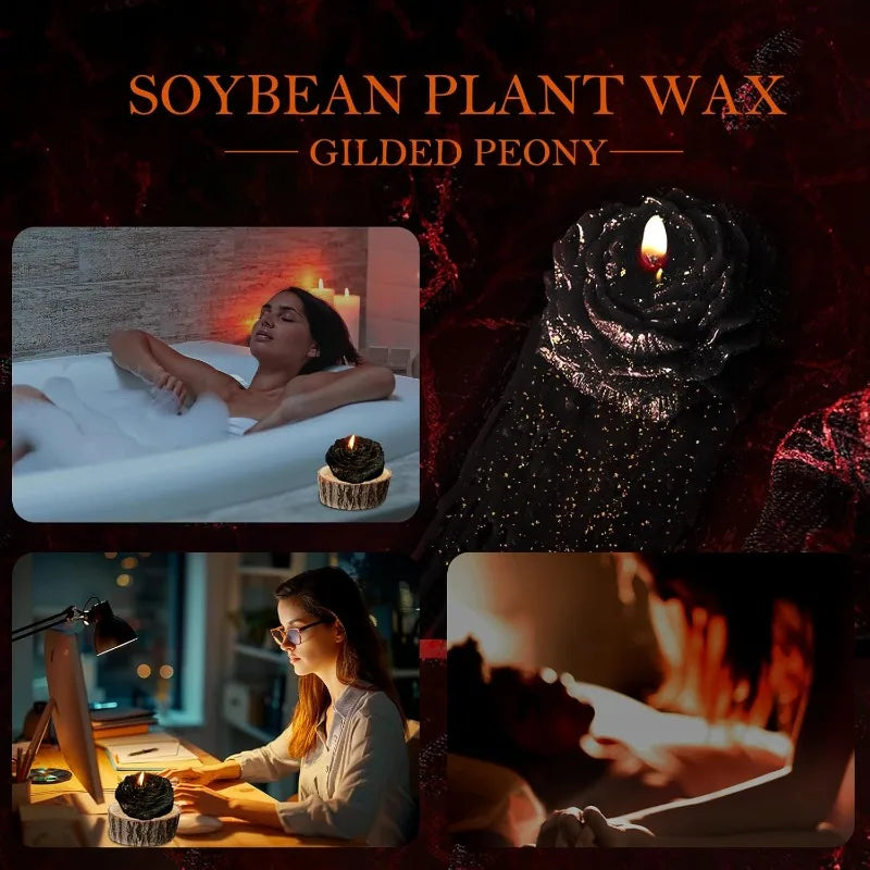 牡丹の香り付き大豆ワックスキャンドル 80g