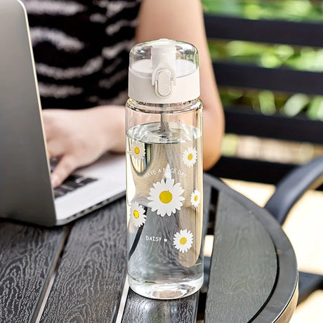 |イベント・ノベルティ用品 | 漏れ防止 デイジー柄入りクリアーボトル | 800ml