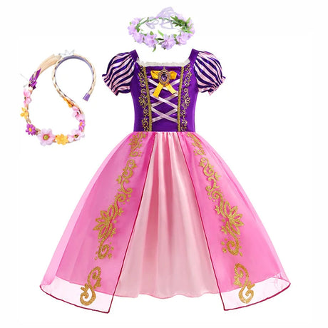 イベント装飾・ハロウィングッズ｜ラプンツェルプリンセスドレスセット（100c～150c)