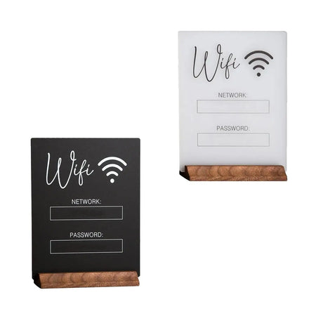再利用可能なWiFiパスワードサインホルダー