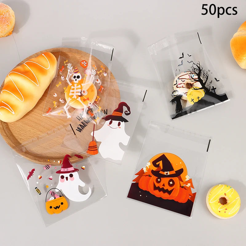 イベント・ハロウィングッズ｜6 in 1 セルフシール ギフトバッグ 50個セット