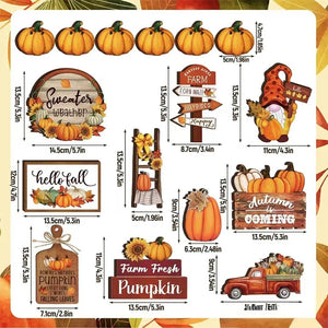 イベント・ハロウィングッズ｜秋の木製デスクトップデコレーション