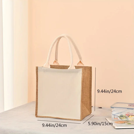 |ノベルティ用品 |リネン風マチ幅広ファスナー付きバック | 32×22c