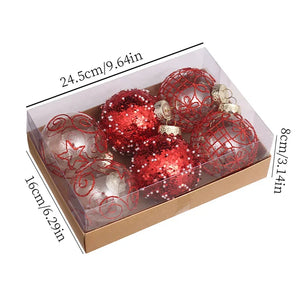 イベント・クリスマス装飾｜8cm PETボールオーナメント6個セット