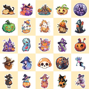 イベント・ハロウィングッズ｜魔女防水ステッカーセット（30/50枚）