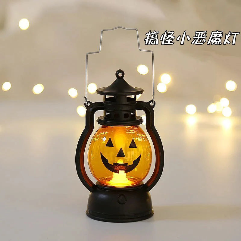 イベント・ハロウィングッズ｜レトロLEDライト ポータブルキャンドルランタン型(12.6c)