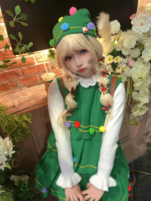 イベント・クリスマスグッズ｜キッズ～大人まで！ツリー型コスチュームセット(100c～170c)