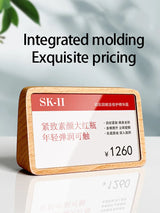 無垢材テーブルカードホルダー・縦型プライスボード