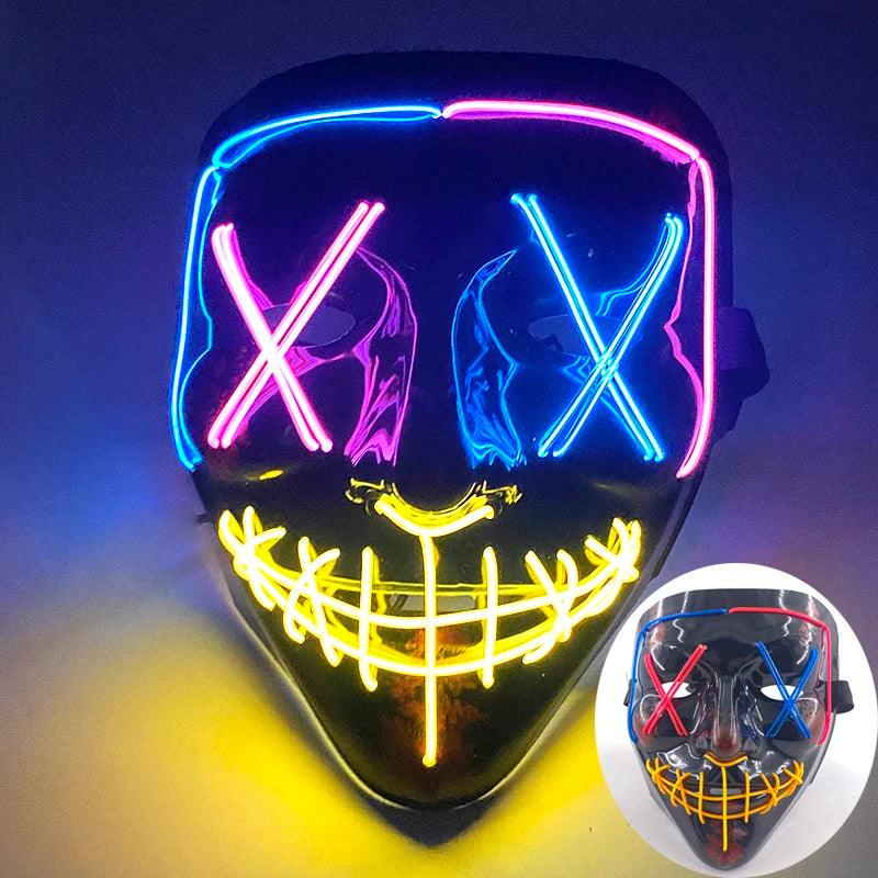 イベント・ハロウィングッズ｜LED光る！仮面マスク(フリーサイズ)