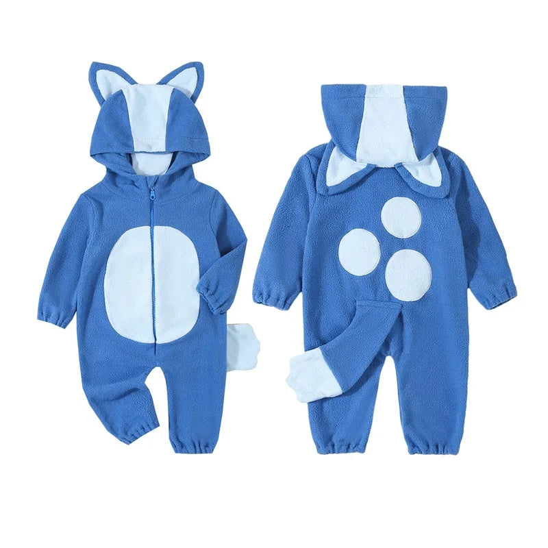 イベント・ハロウィングッズ｜キツネ着ぐるみ風ロンパース（70c〜120c）