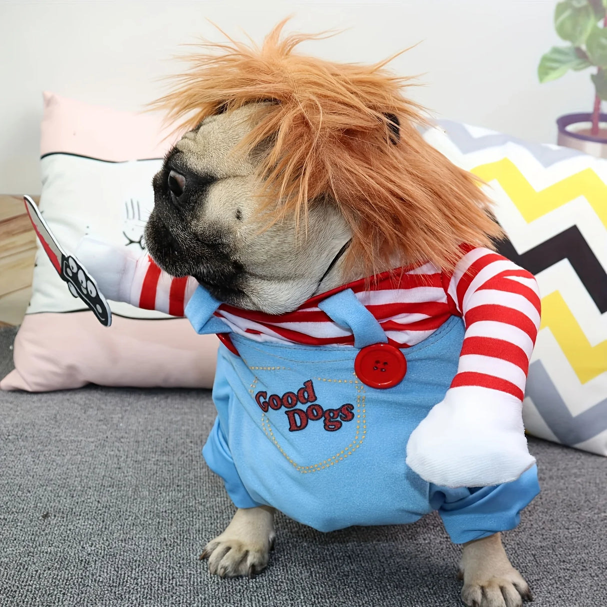 イベント・ハロウィングッズ｜犬コスチューム 血まみれ人形