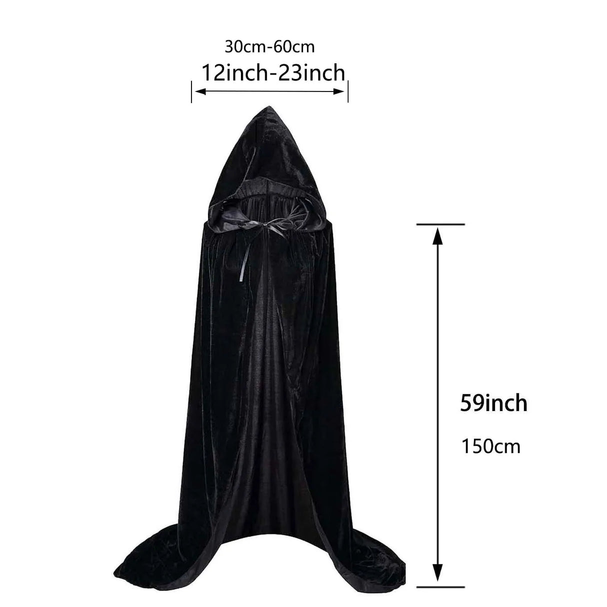 イベント・ハロウィングッズ｜ベルベットフード付きマント(60c～170c)