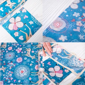 |ノベルティ用品 | コンパクト収納 花柄エコバッグ | 44×40c