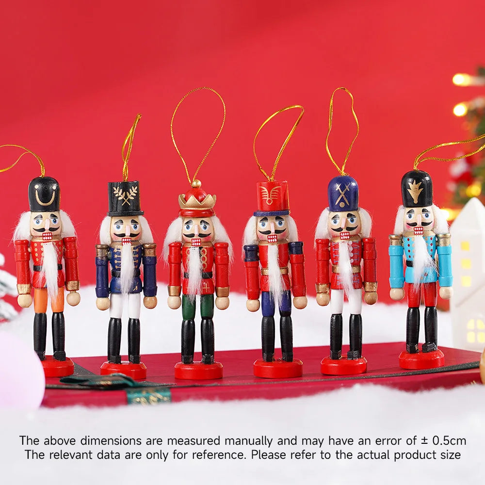 イベント・クリスマス装飾｜木製くるみ割り人形ペンダント6個セット