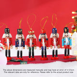 イベント・クリスマス装飾｜木製くるみ割り人形ペンダント6個セット