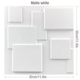 【DIY用】３D幾何学柄 石膏壁面風ステッカー(12pcs）