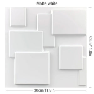 【DIY用】３D幾何学柄 石膏壁面風ステッカー(12pcs）