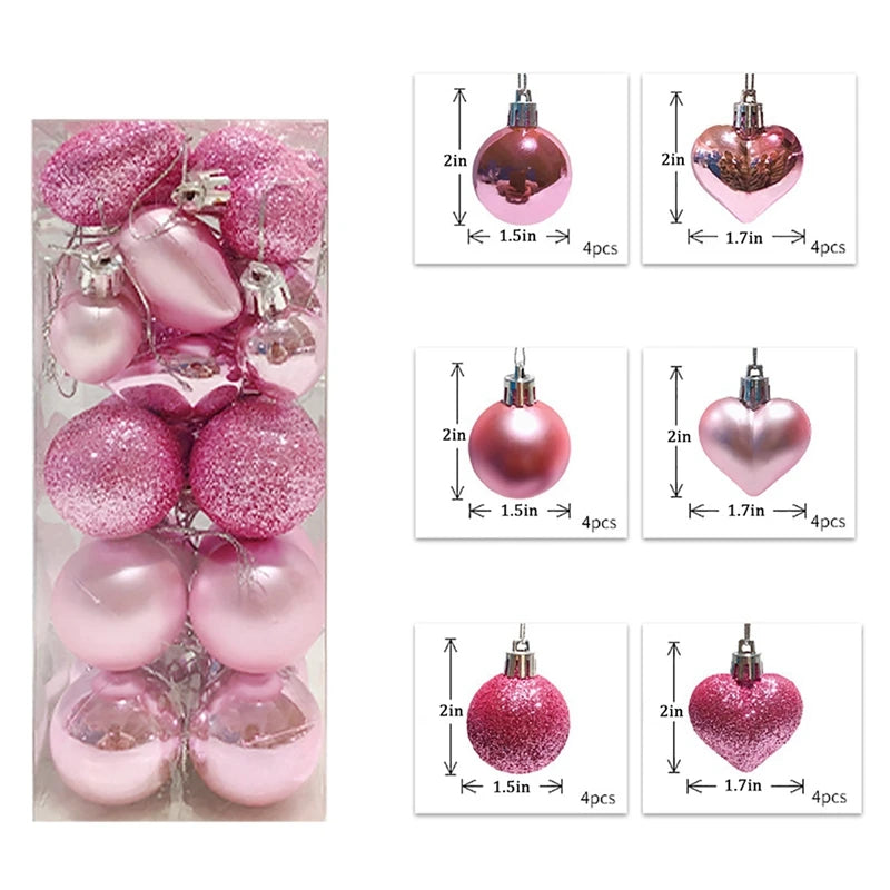 イベント・クリスマス装飾｜ハート型デコレーションオーナメント27個セット