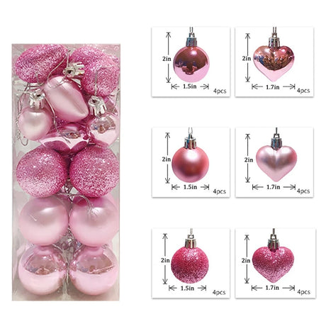 イベント・クリスマス装飾｜ハート型デコレーションオーナメント27個セット