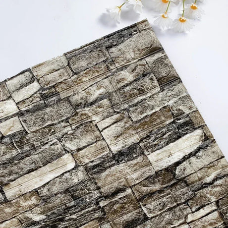 【インテリア装飾・DIY】３Dレンガ風シート60c幅（長さ0.6M/1.2M/3M）
