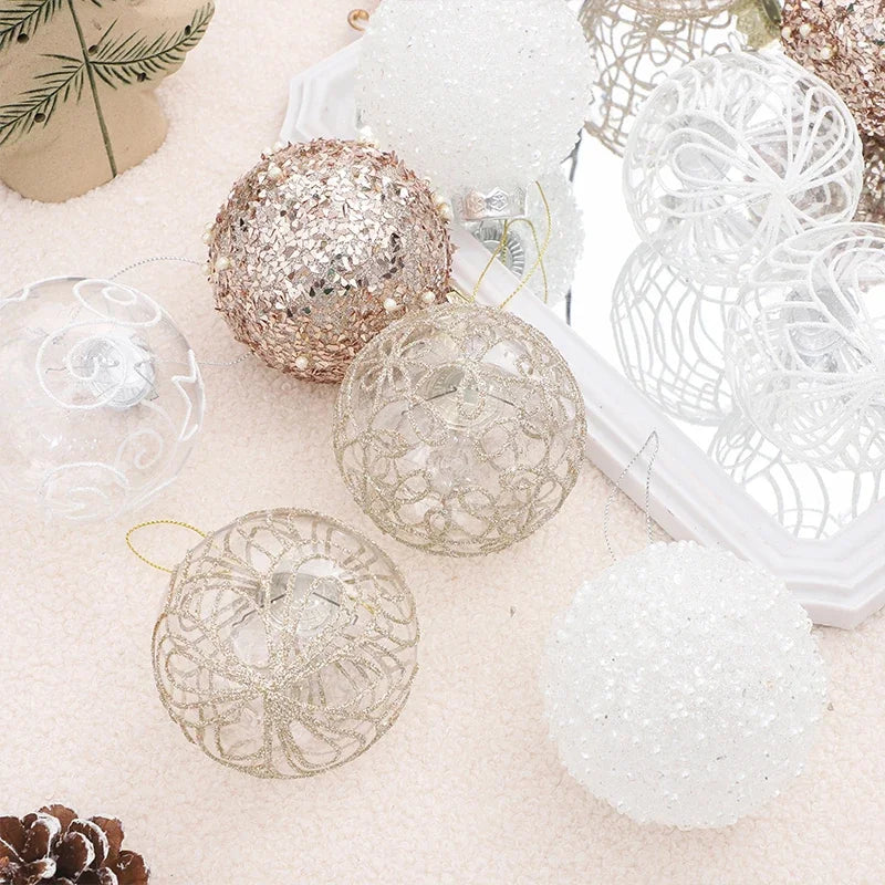 イベント・クリスマス装飾｜8cm PETボールオーナメント6個セット