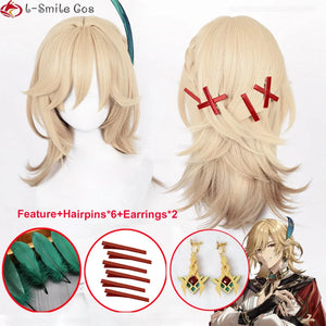 イベント・ハロウィングッズ｜耐熱コスプレ用 金髪ウィッグセット (50cm)