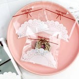 |イベント・ノベルティ用品 |レース柄プリント透明OPP袋 100個セット|10×10c
