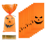 イベント・ハロウィングッズ｜クモの巣柄 セロハンギフトバッグ 50個