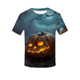 イベント・ハロウィングッズ｜レディース ハロウィン総柄プリントTシャツ（XXS～3XL）