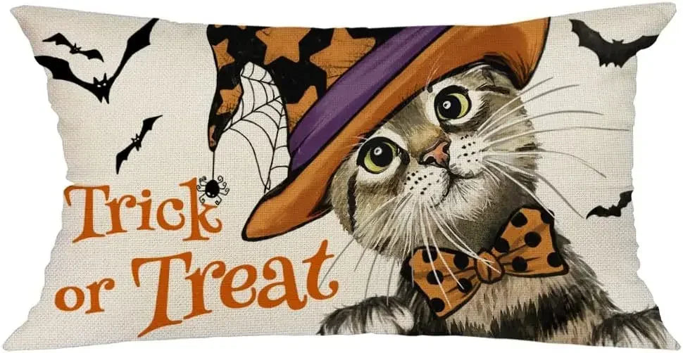 イベント・ハロウィングッズ｜リネンクッションカバー30x50cm