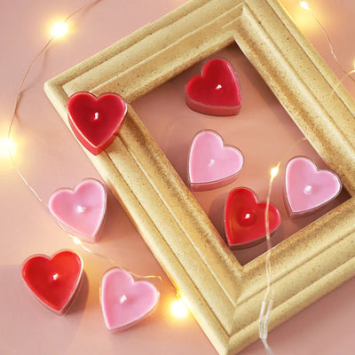 香り付きハート型アロマキャンドル9個セット｜誉PRINTING