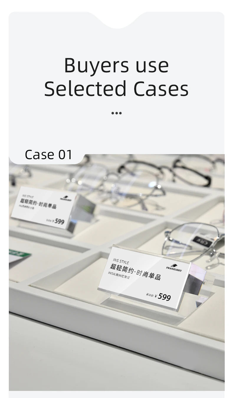 アクリル値札用デスクトップ広告スタンド