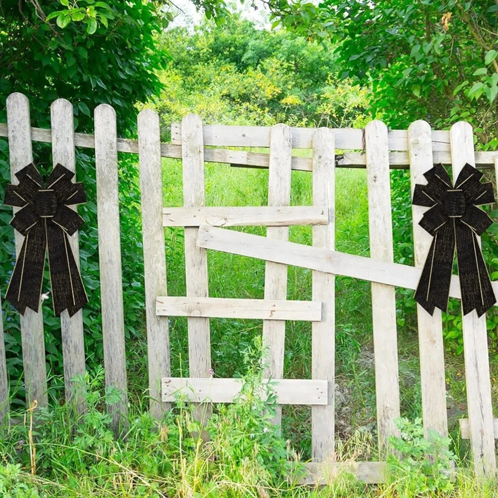 金縁ブラックベルベットリボン 2.5インチ×10ヤード