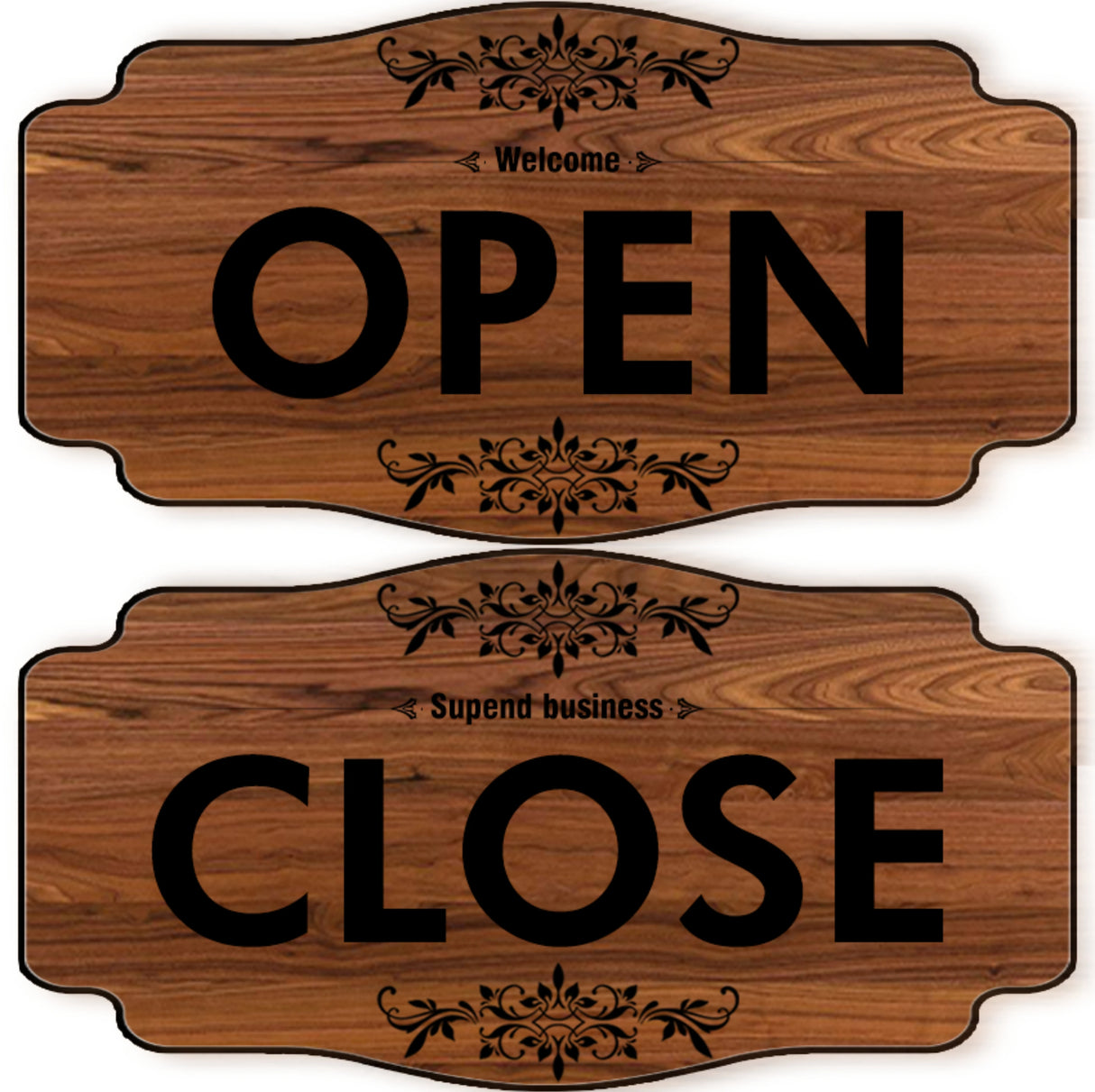 アメリカンヴィンテージスタイル 木製 両面リバーシブル看板（OPEN/CLOSED）