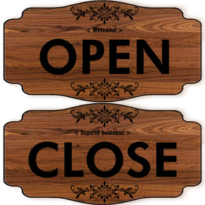 アメリカンヴィンテージスタイル 木製 両面リバーシブル看板（OPEN/CLOSED）