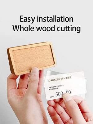 無垢材テーブルカードホルダー・縦型プライスボード