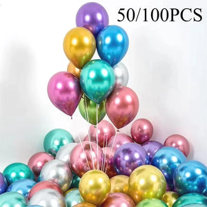 イベント・パーティー装飾｜ メタリックミックスカラーバルーンセット( 50/100個)