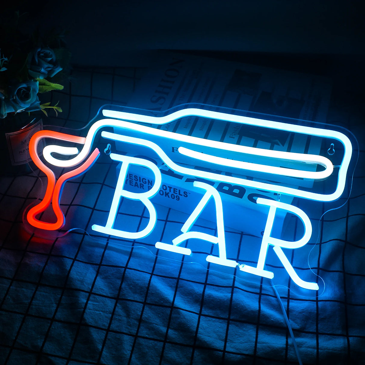 Bar／OPEN／Beer／Cheers／Cacktails　LEDネオンサイン（ネオン看板）