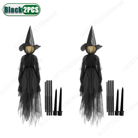イベント・ハロウィングッズ｜魔女ライトアップデコレーション3体セット