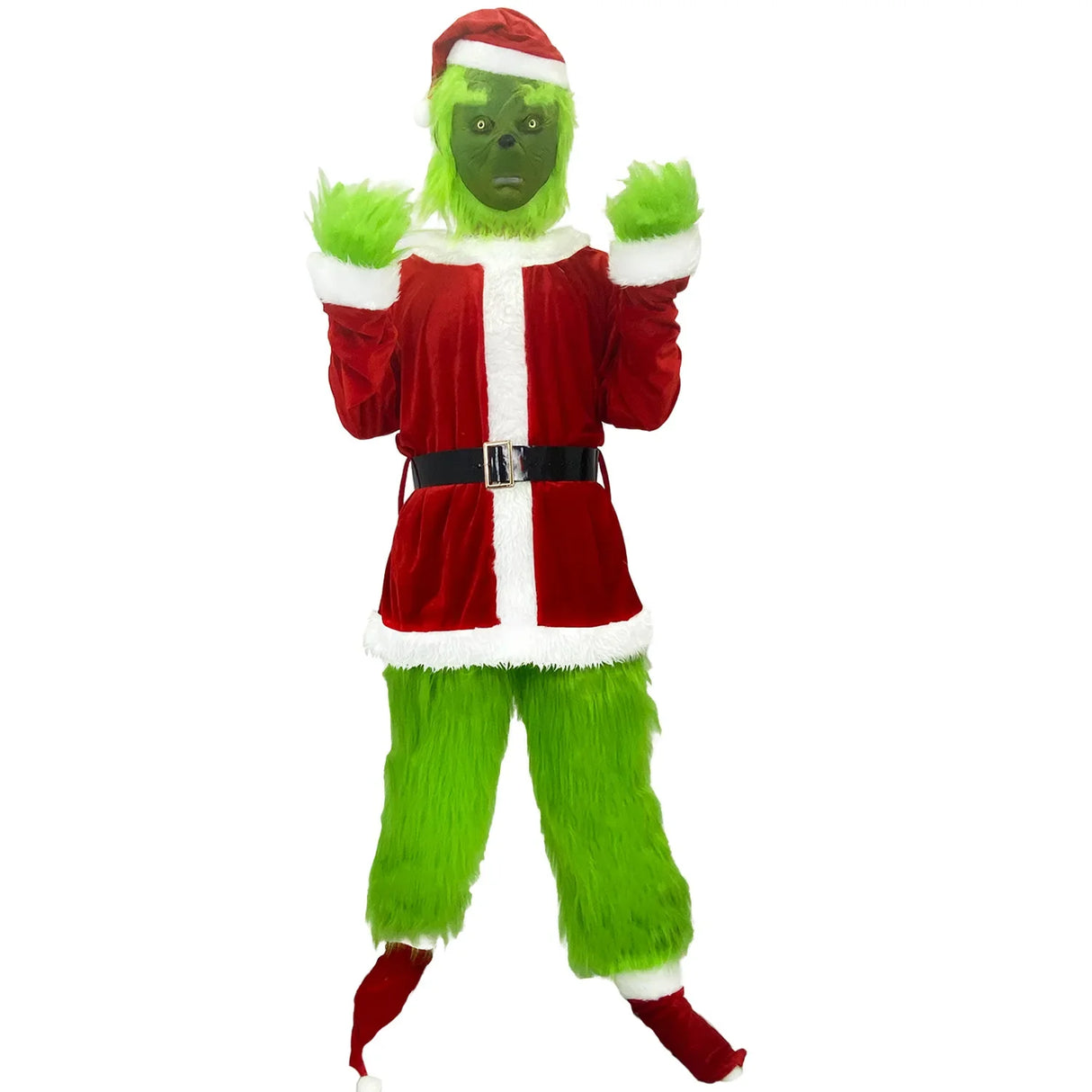 イベント・クリスマスグッズ｜アニメグリンチ風サンタコスプレセット(S-M/L-XL/2XL-3XL/4XL-5XL)