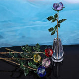 クリスタルローズガラスペーパーウェイトギフト