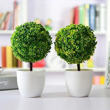 人工観葉植物・鉢植え・グリーン盆栽・スノーボール