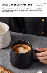 |イベント・ノベルティ用品 |電子レンジ対応セラミックマグカップ 黒白| 550ml
