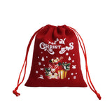 イベント・クリスマス装飾｜クリスマス柄ベルベット巾着バッグセット(12個)