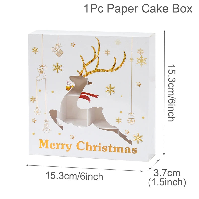イベント・クリスマス装飾｜紙製クリスマス柄ギフトボックス