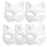 イベント装飾・ハロウィングッズ｜ペイントにぴったり！猫型お面(5-50pcs)