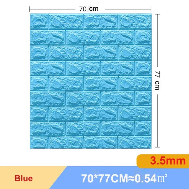 【DIY用】レンガ風ステッカー 70x77cm(5pcs/10pcs）