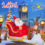 イベント・クリスマス装飾｜LEDライト付きクリスマスサンタデコレーション 2.1m